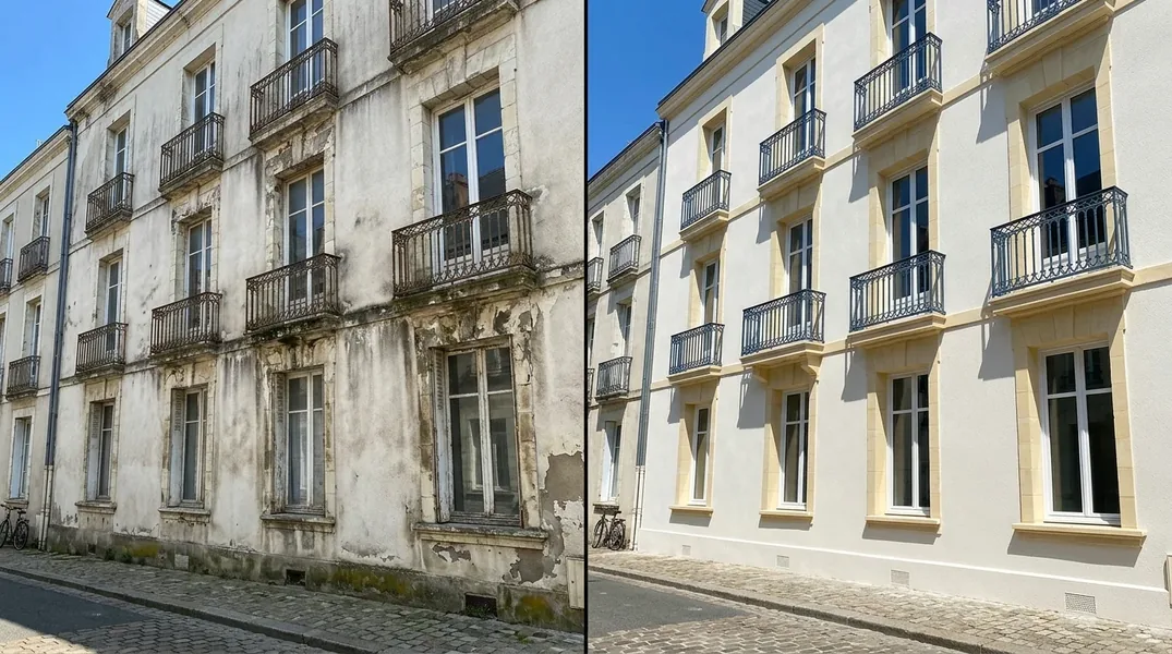 Résultat ravalement de façade à Angers — Ravalement Angers