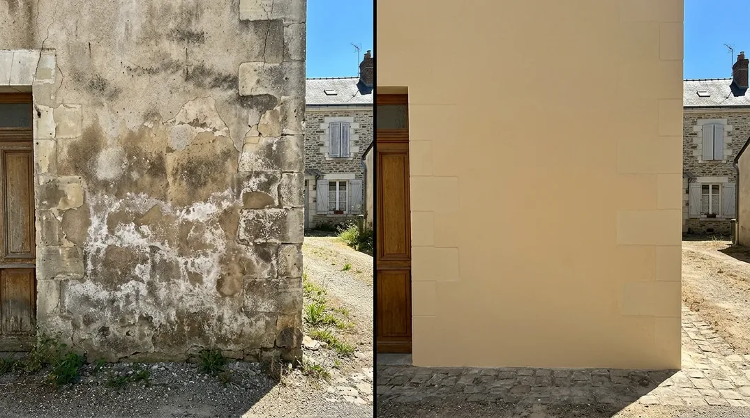 Résultat ravalement de façade à Angers — Ravalement Angers